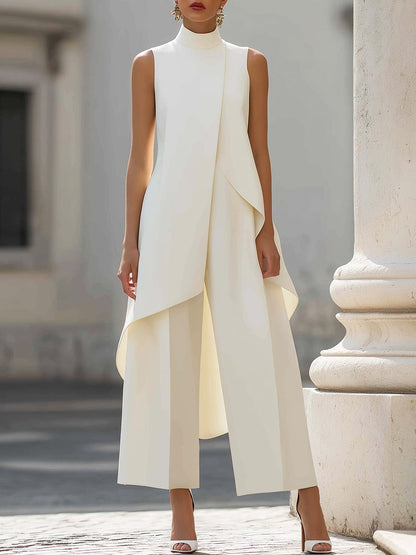 Everly | Conjunto Dos Piezas Pierna Ancha, Blanco Perla