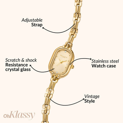 Amara | Reloj Dorado con Esfera Dorada