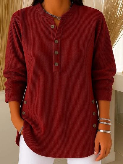 Adeline | Jersey de Cuello Redondo, Azul Cobalto