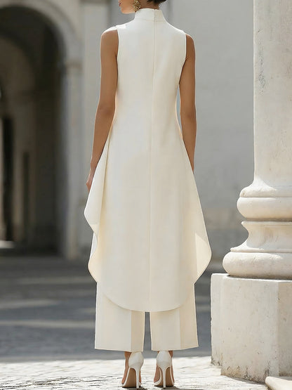 Everly | Conjunto Dos Piezas Pierna Ancha, Blanco Perla