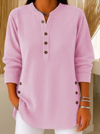 Adeline | Jersey de Cuello Redondo, Azul Cobalto