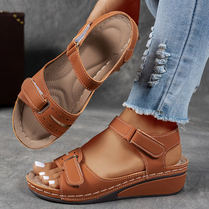 Ariya | Sandalias Ortopédicas Beige Comfort Flex con Ajuste Regulable