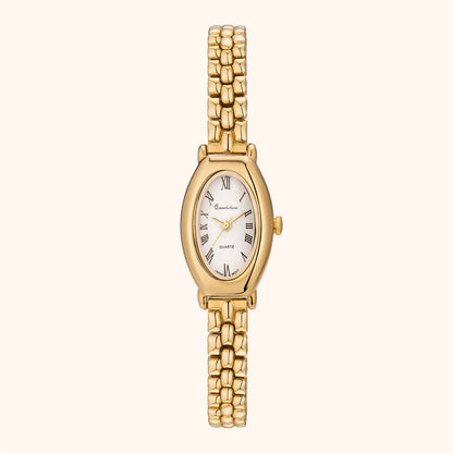 Beatrice | Reloj Dorado con Esfera Blanca