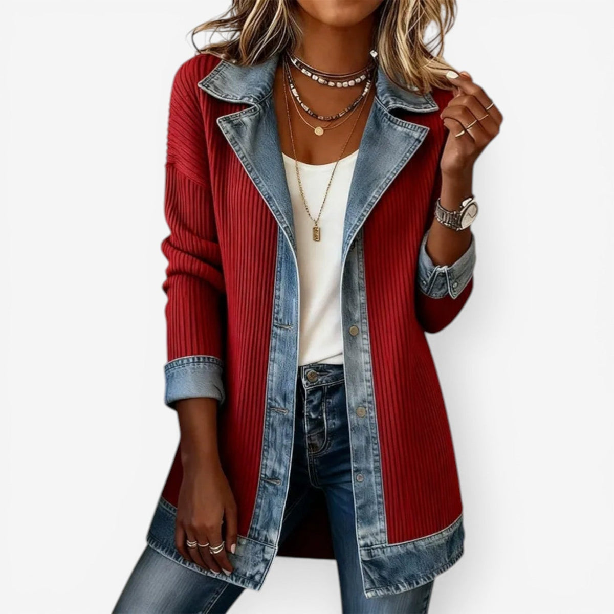 Emilia | Chaqueta en Denim Mixto