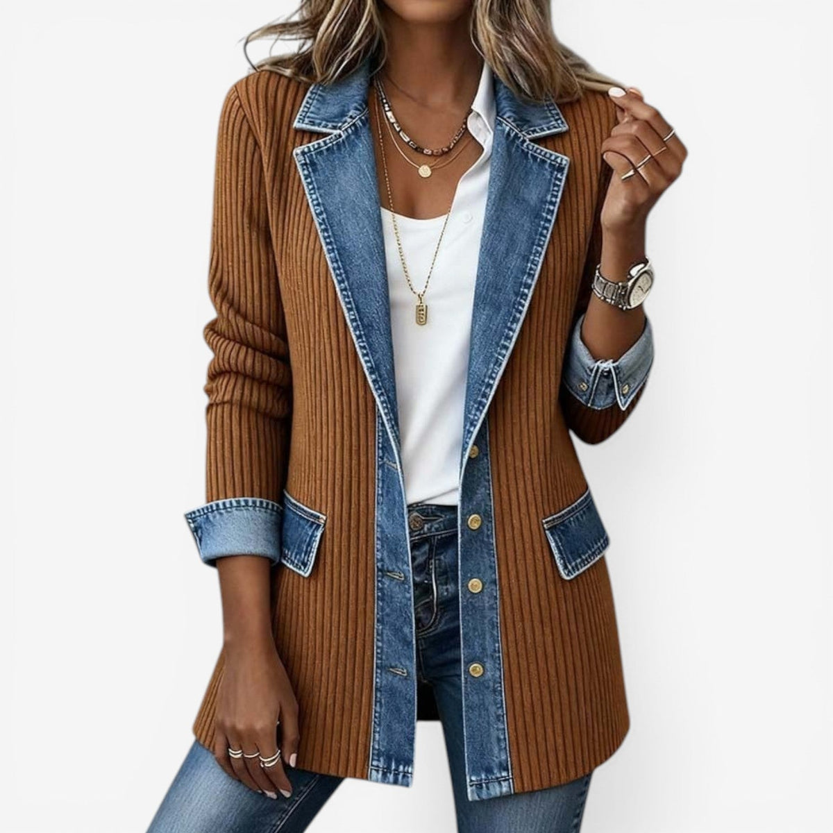 Emilia | Chaqueta en Denim Elegante