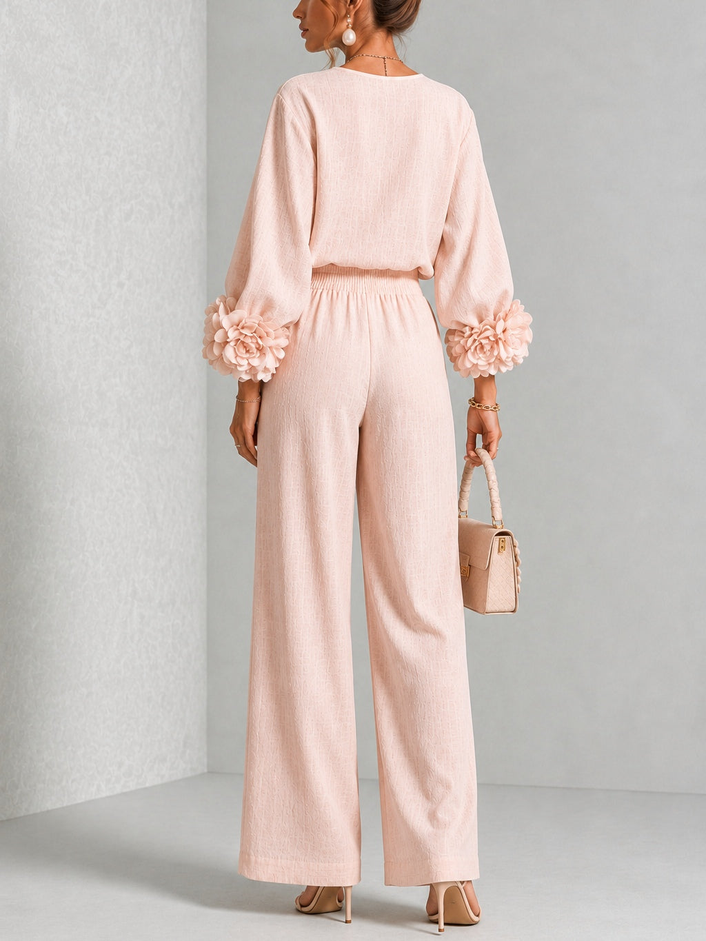 Rosalie | Conjunto Dos Piezas con Puños Florales, Estampado Floral