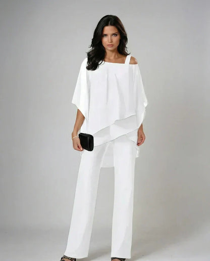 Mariella | Conjunto Fluido de Dos Piezas, Blanco
