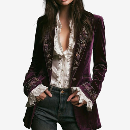 Ramousse | Blazer de Terciopelo Bordado